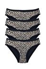 4 Adet Leopar Desenli Likralı Yumuşak Dokulu Kadın Slip Külot