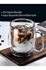 Çift Cidarlı Cam Bardak Kupa Çift Katlı Isı Yalıtımlı Espresso Latte Bardağı