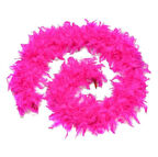 Fuşya Renk Kabarık Tüylü Otriş Boa Gerçek Tüy Dekorasyon 180 cm