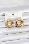 316L Çelik Gold Renk Halka Model Asorti Kadın Küpe TJ-BKP11859