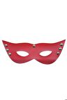 2 Adet Fantazi Bay Deri Kırmızı Metal Detaylı Lastikli Sex Göz Maskesi