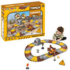 İnşaat Trucks 96 Parça Raylı Pist - Raylı Araç Oyuncak - Tren Oyuncak - Renkli Araç Yolu - İnşaat Seti