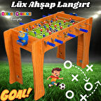 Lüx Ahşap Langırt Seti - Ahşap Oyuncak - Futbol Oyuncakları - Top Oyuncak Langırt Setleri - Langırt Oyuncakları - Ahşap Masa Oyunu