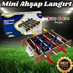 Ahşap Mini Langırt Seti - Ahşap Oyuncak - Futbol Oyuncakları - Top Oyuncak Langırt Setleri - Langırt Oyuncakları - Ahşap Masa Oyunu