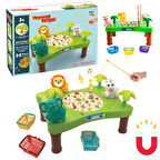 Hayvanat Bahçesi Mıknatıslı Balık Oyunu - Pilli Müzikli Balık Tutma Oyunu - Şarkılı Manyetik Eğitici Balık Yakalama Oyunu