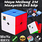 Orijinal MoYu Meilong 2x2 Manyetik Küp 2M - Moyu Speed Cube - Moyu 2x2 Zeka Küpü - Zeka Küpü - Magnetic Cube