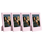 Instax Mini Film Uyumlu Pembe 4'lü Klasik Fotoğraf Çerçeve Seti