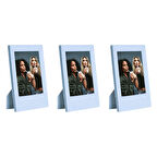 Instax Mini Film Uyumlu Mavi 3'lü Klasik Fotoğraf Çerçeve Seti