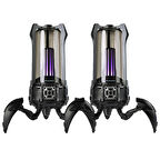 Gravastar Süpernova 25W Bluetooth Hoparlör, Taşınabilir Stereo Ses Bombası, RGB Işıklı, 2 Adet, Siyah