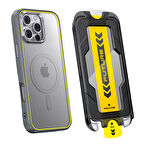 Aohi The Future Iphone 16 Pro Max Kılıfı Natural Titanium, Tam Kaplayan Kırılmaz Temperli Camlı Koruma