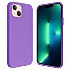 Apple iPhone 15 6.1'' İçi Kadife Silikon Kılıf Lila