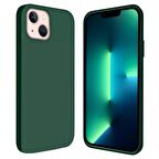 Apple iPhone 15 6.1'' İçi Kadife Silikon Kılıf Haki