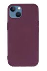 Apple iPhone 15 6.1'' İnce Mat Silikon Kılıf Mor