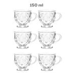 Porsima 9196 6'lı Amytis Kulplu Kupa Seti 150cc Çay Kahve Kupa Takımı