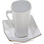 LEMOGES NESCAFE FİNCAN TAKIMI 12 PARÇA KARE BRİLLİANT PORSELEN KOD.550 5137