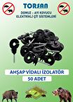 Elektrikli Çit Tel Ahşap Vidalı İzolatör 50 ADET