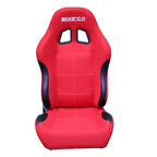 Sparco Yanları Deri Kırmızı Ayarlanabilir Spor Koltuk
