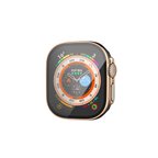 Apple Watch Ultra 49mm Legend Camlı Kasa Ekran Koruyucu - Siyah-gold