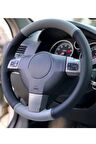 Opel Astra H Uyumlu Direksiyon Kılıfı Gri-Siyah