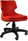 Bürocci Zaga Plastik Ayaklı Çalışma Koltuğu-Kırmızı-2023B0116