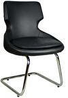 Bürocci Zaga Metal Ayaklı  Misafir Koltuğu-Siyah-2023J0101 