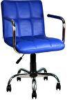 Bürocci Carla Çalışma Koltuğu-Lacivert Deri-9503D0103