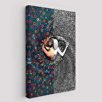 Çiçekler İçindeki Sevgililer Tablosu-6291