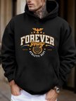 Forever Young Athletic Dept 1990 Baskılı Erkek Yeni Sonbahar Tüm Maçlara Uygun Tişörtler Soka