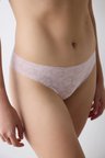 Invisible Lazer Kesim Lacy Dantel Gül Kurusu Pembe Slip Külot