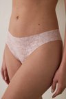Gül Kurusu Dantelli İz Yapmayan Lazer Kesim Normal Bel Slip Külot