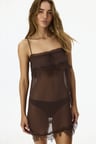 Brown Jasmin Şifon Dantelli Gecelik