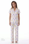 Kırık Beyaz Blossom Gömlek Pantolon Pijama Takımı