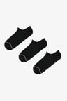 Siyah Basic Mesh Pamuklu Simli 3 Çift Sneaker Çorap