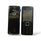 Nokia 6300 Kasa Nokia 6300 Uyumlu Kasa Siyah Renk Orta Kasa ön kapak Arka Kapak Tuş Takımı Full Set