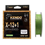 Kendo X-12+1 Braided 150mt 0.12mm Apple Green Örgü İp Misina