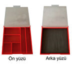 River Çok Amaçlı Çift Taraflı LRF Kutusu Kırmızı 15x15x4cm