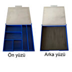 River Çok Amaçlı Çift Taraflı LRF Kutusu Mavi 15x15x4cm