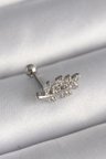 Utterly Good 316L Çelik Zirkon Taşlı Dal Tragus Piercing Gümüş Renk