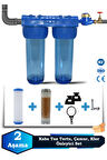 Atlantis Daire Bina Girişi 10 İnch 2 Aşama Su Arıtma Yumuşatma Cihazı(TOZ TORTU,KİREÇ ÖNLEYİCİ SET)