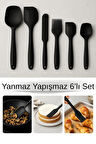 Yanmaz Yapışmaz 6’lı Mutfak Gereçleri Seti – Spatula, Fırça, Kaşık Set