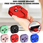 Multifonksiyon Şarj Standı 3'ü 1 Arada 3A Hızlı Şarj 1m Geri Çekilebilir Kablo,Tüm Android/iOS İçin