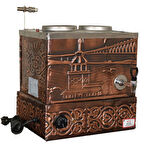 Anka Eko Elektrikli Çay Kazanı 1 Demlikli 14 Litre Bakır