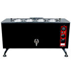 Anka Pro Elektrikli Full Otomatik Çay Kazanı 4 Demlikli 40 Litre Siyah