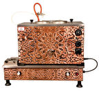 Anka Turbo Full Otomatik Elektrikli Doğalgazlı Çay Kazanı 2 Demlikli 20 Litre Bakır