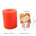 Kız Çocuk Beton Saksı Silikon Kalıp - 173