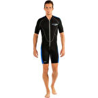 Cressi Lido Man Shorty Dalış Elbisesi BLACK - BLUE-2MM - 2XL