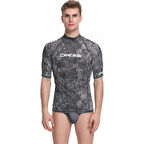 Cressi Rash Guard Man T-Shirt BLACK - ORANGE-M - NO:3
