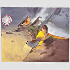 Uretti - Özge 6766 - Yağlı Boya Tablo Soyut Kuşlar 40 x 50cm