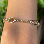 14 Ayar Altın Günlük Hallow Bileklik