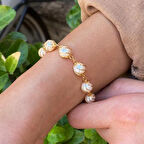 14 Ayar Kafesli Inci Bileklik